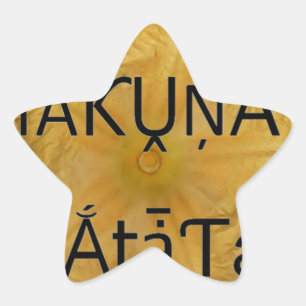 Golden Star Hakuna Matata Art Print Sticker