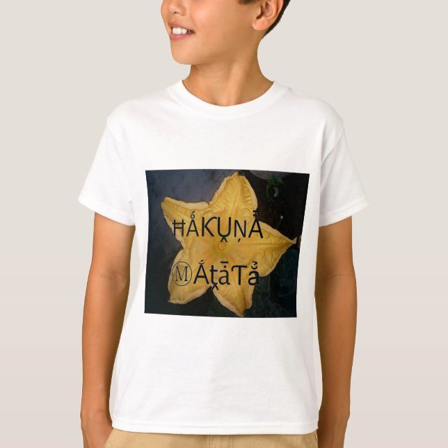 Golden Star Hakuna Matata Art Print T-Shirt (Front)