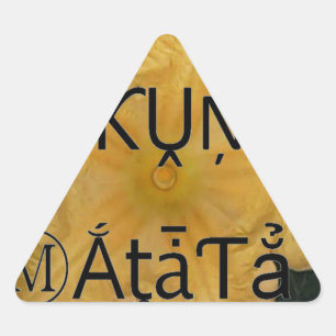 Golden Star Hakuna Matata Art Print Triangle Sticker