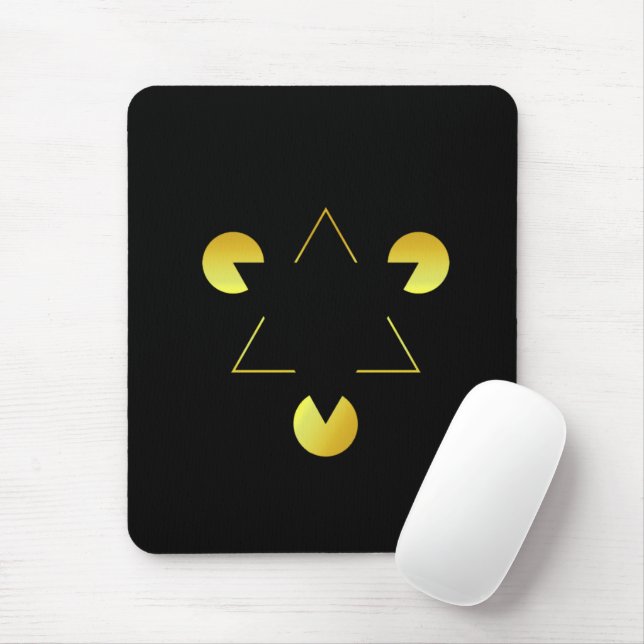 Golden Star illusion  Mousepad (With Mouse)