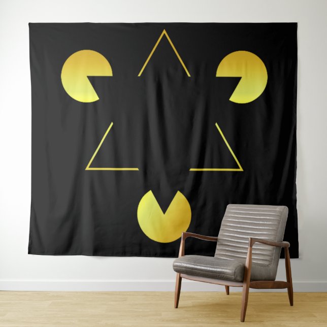 Golden Star illusion  Tapestry (In Situ (Horizontal))