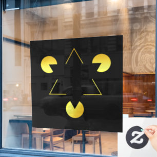 Golden Star illusion Window Cling