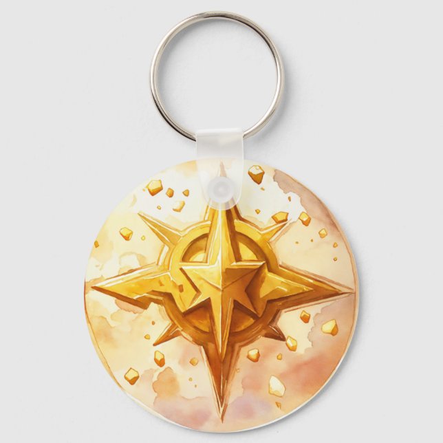 Golden Star  Key Ring (Front)