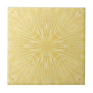 Golden star lines geometric design ceramic tile