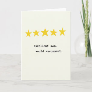 Golden Star Mum Praise Card