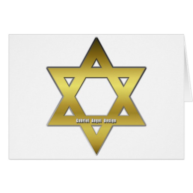 Golden Star of David (Front Horizontal)