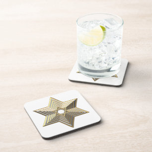 Golden Star of David Coaster