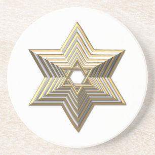 Golden Star of David Coaster