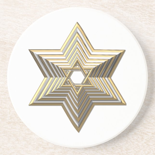 Golden Star of David Coaster (Front)