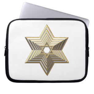Golden Star of David Laptop Sleeve