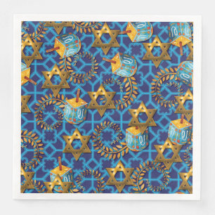 Golden Star Of David Napkin
