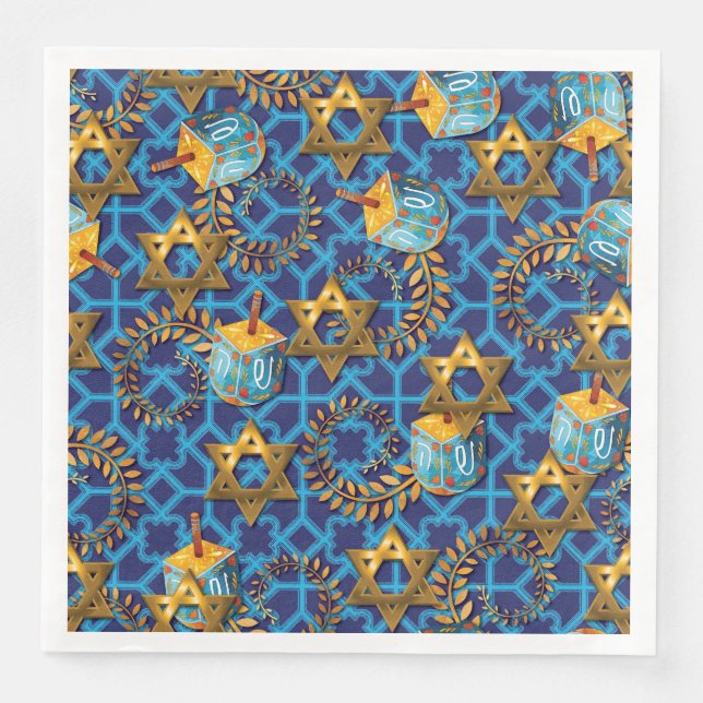 Golden Star Of David Napkin (Front)