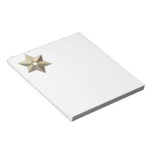 Golden Star of David Notepad
