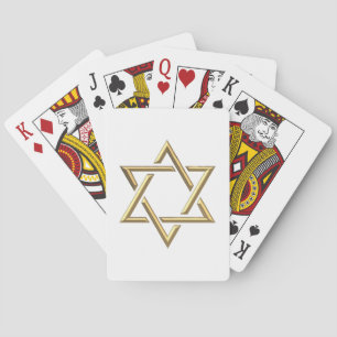 Golden Star of David Playing Cards