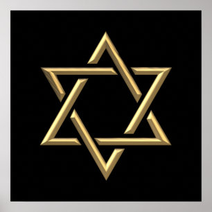 Golden Star of David Poster