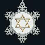 Golden Star of David Snowflake Pewter Christmas Ornament<br><div class="desc">Golden Star of David

Feel free to add your own words and/or pictures to this item via Zazzle's great customisation tools.  This design also available on dozens of other products. Thanks for stopping by! God bless!</div>