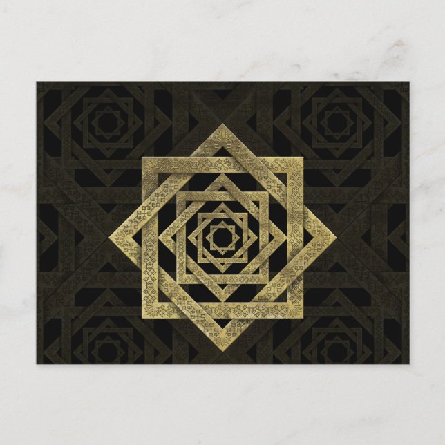 Golden Star of Lakshmi - Ashthalakshmi Postcard (Front)