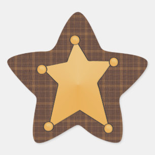 Golden Star Sheriff's Badge Sticker