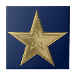 Golden star tile