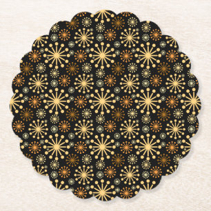 Golden Starburst Paper Coaster