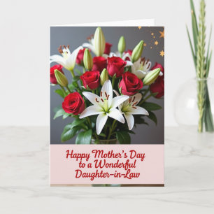 Golden Starbursts Moms Day Card