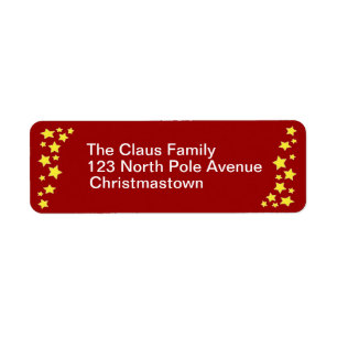 Golden Stars Address Labels