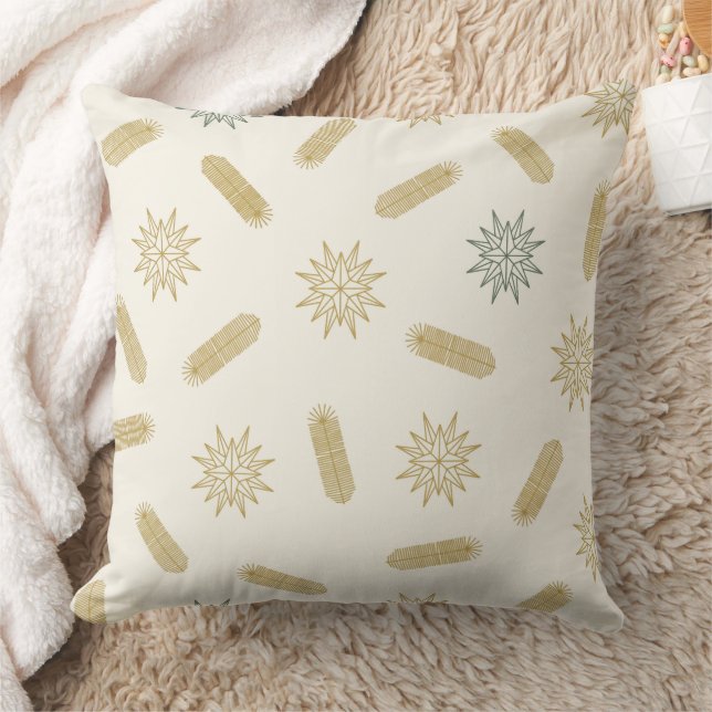 Golden Stars and Tree Brunches Cushion (Blanket)