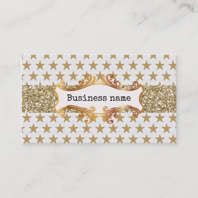 Golden stars business card (Front)