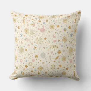 Golden Stars & Celebration 2026 Home Décor Cushion