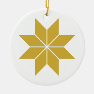 Golden Stars Ceramic Ornament