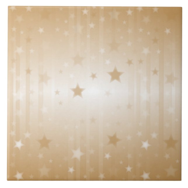 Golden Stars Ceramic Tile (Front)