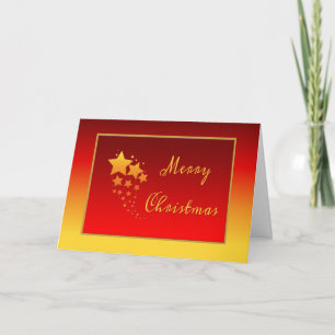 Golden Stars Christmas Card