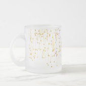 Golden Stars -Custom Your Color- Frosted Glass Coffee Mug (Left)