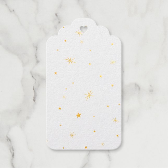 Golden Stars Gift Tags (Front)