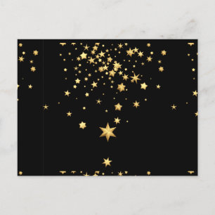 Golden Stars Holiday Postcard