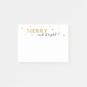 Golden Stars - Merry and Bright Post-it Notes