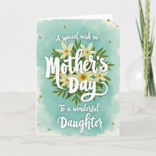 Golden Stars Mothers Day Card