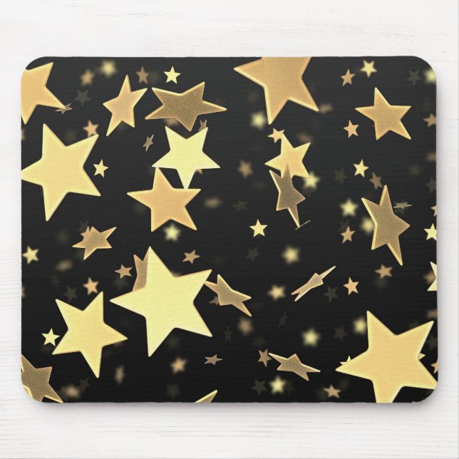 Golden Stars Mouse Pad (Front)