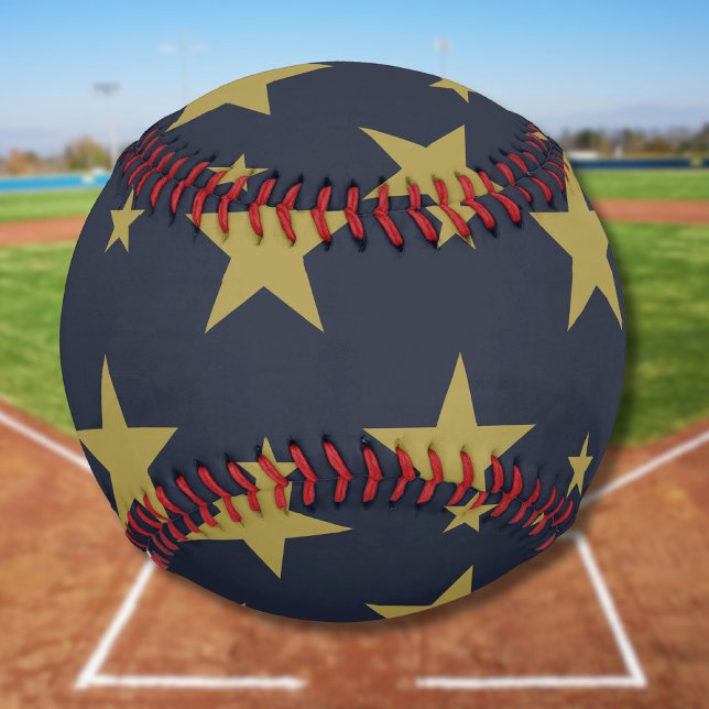 Golden Stars on Navy Blue – Elegant and Timeless Baseball (Creator Uploaded)