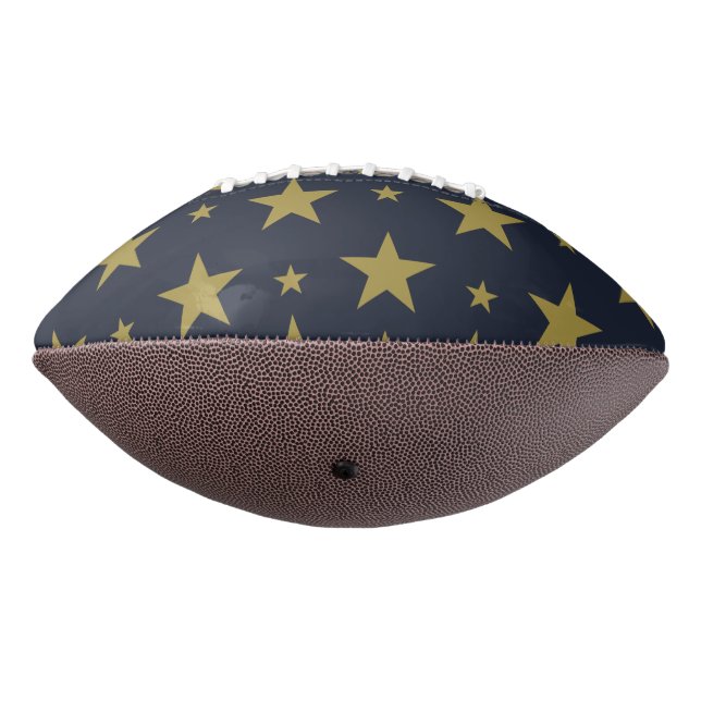 Golden Stars on Navy Blue – Elegant and Timeless Football (Rotated 270)