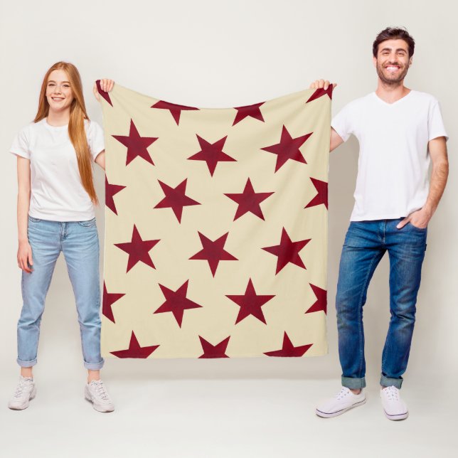 Golden Stars Pattern 10 Fleece Blanket (In Situ)