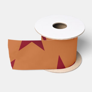 Golden Stars Pattern 12 Satin Ribbon