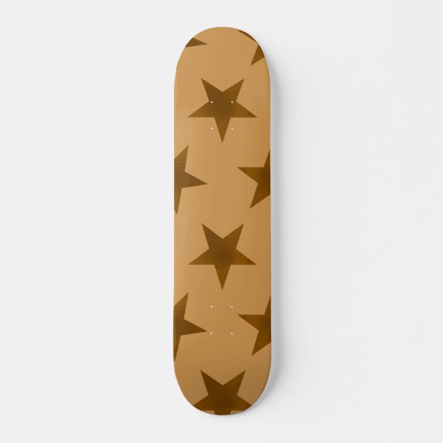 Golden Stars Pattern 14 Skateboard (Front)