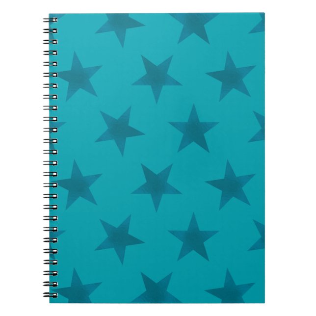 Golden Stars Pattern 15 Notebook (Front)