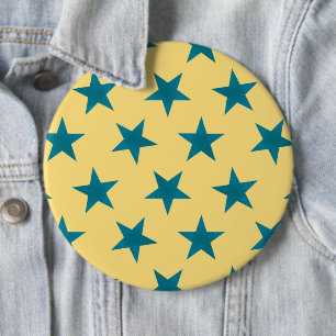 Golden Stars Pattern 18 6 Cm Round Badge