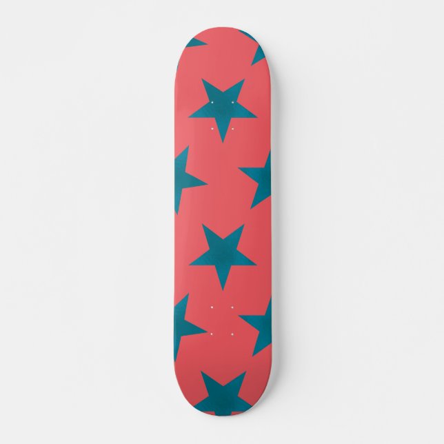 Golden Stars Pattern 19 Skateboard (Front)