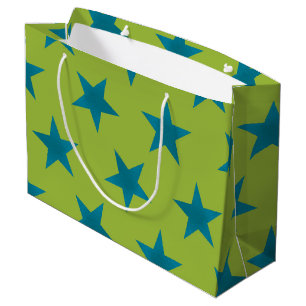 Golden Stars Pattern 20 Large Gift Bag