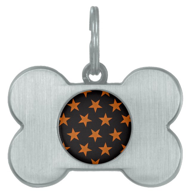 Golden Stars Pattern 5 Pet ID Tag (Front)
