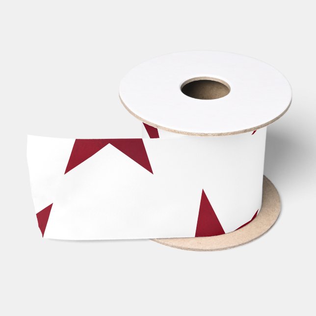 Golden Stars Pattern 7 Satin Ribbon (Spool)