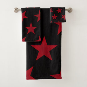 Golden Stars Pattern 8 Bath Towel Set